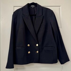 Express Black Blazer with Gold Buttons
